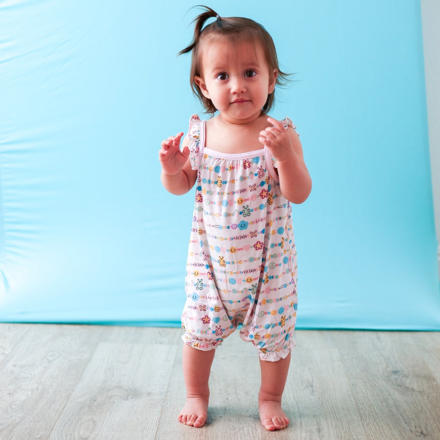 Bamboo Bubble Romper, Flutter Sleeve