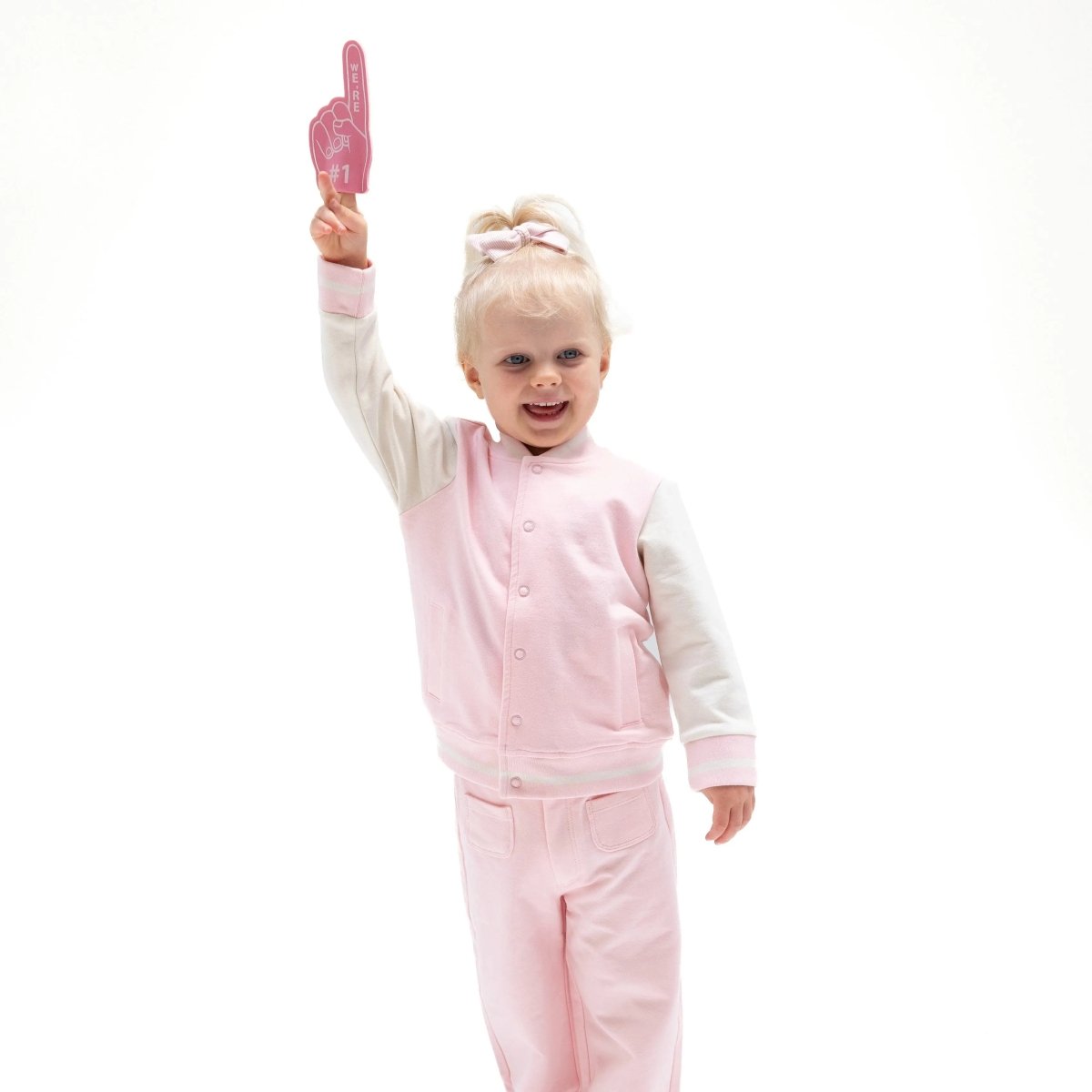 Angel Dear Letterman Jacket with Chenille Megaphone Patch for Kids - Everetts Place Boutique - 