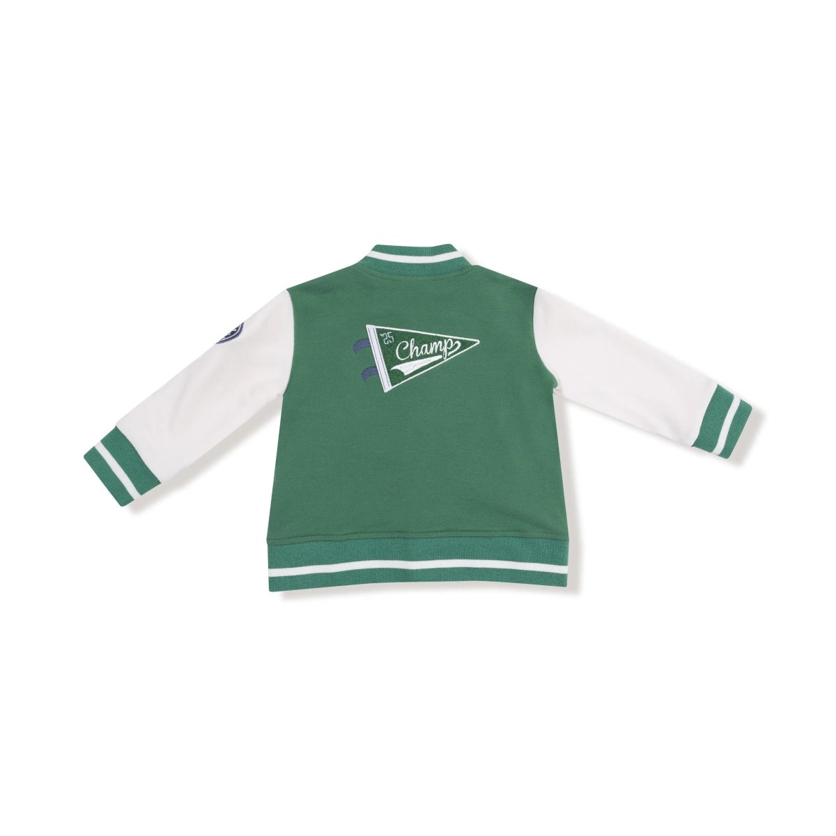 Angel Dear Letterman Jacket with Chenille Pennant Patch for Kids Cozy and Stylish Fall Outerwear - Everetts Place Boutique - 