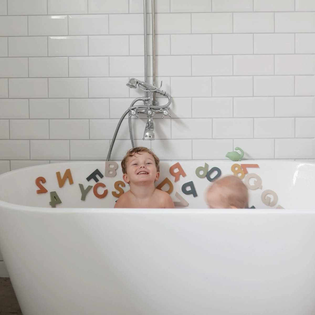 Mushie Letters and Numbers Bath Play Set Educational Foam Toys for Bathtime Fun - Everetts Place Boutique - 