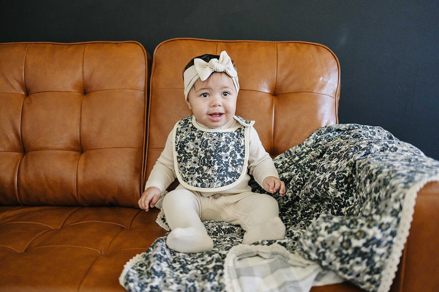 Mebie Baby Liberty Floral Classic Muslin Bib For Baby By Mebie Baby - 