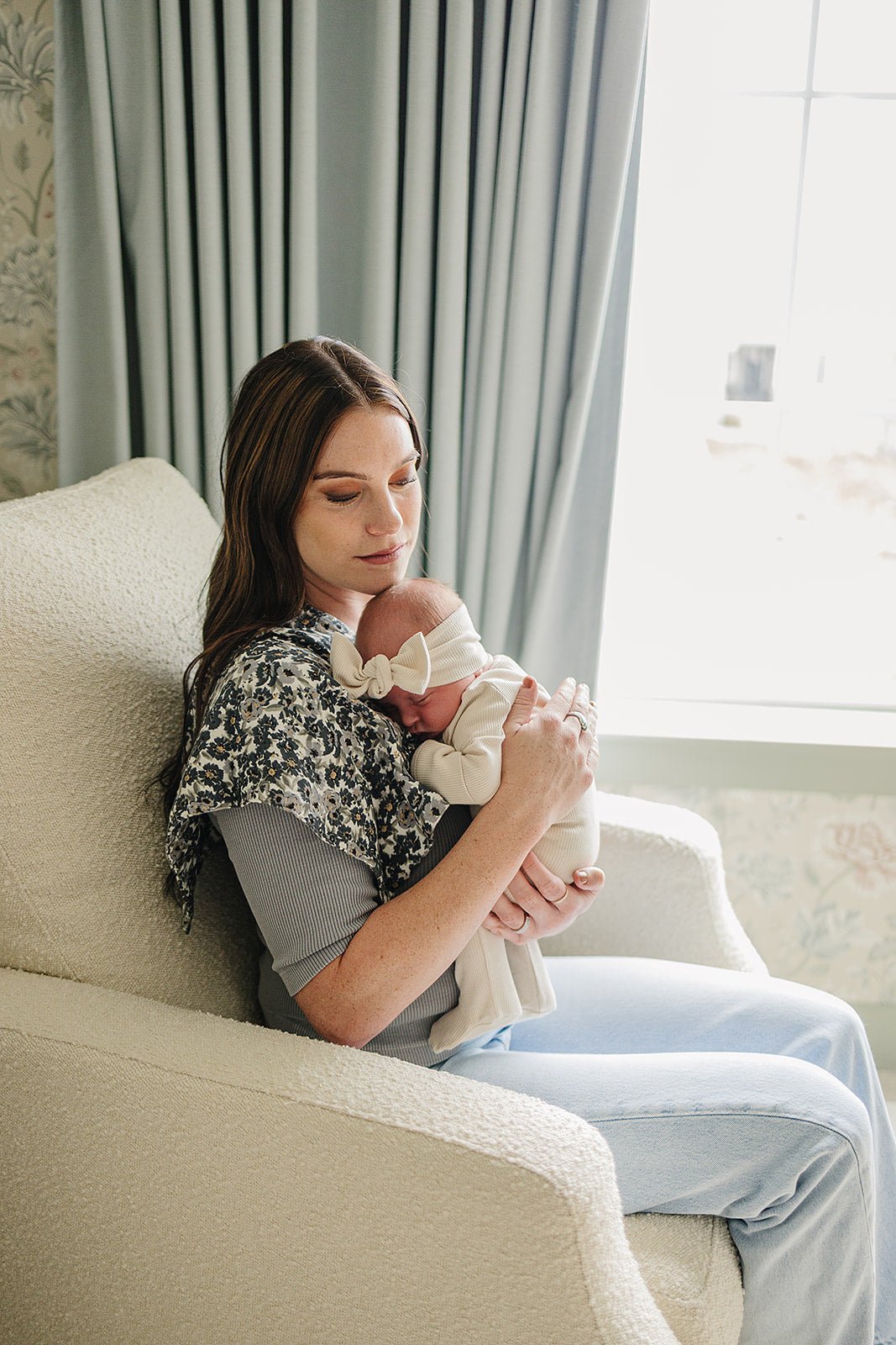 Mebie Baby Liberty FLoral Muslin Burp ClothEveretts Place