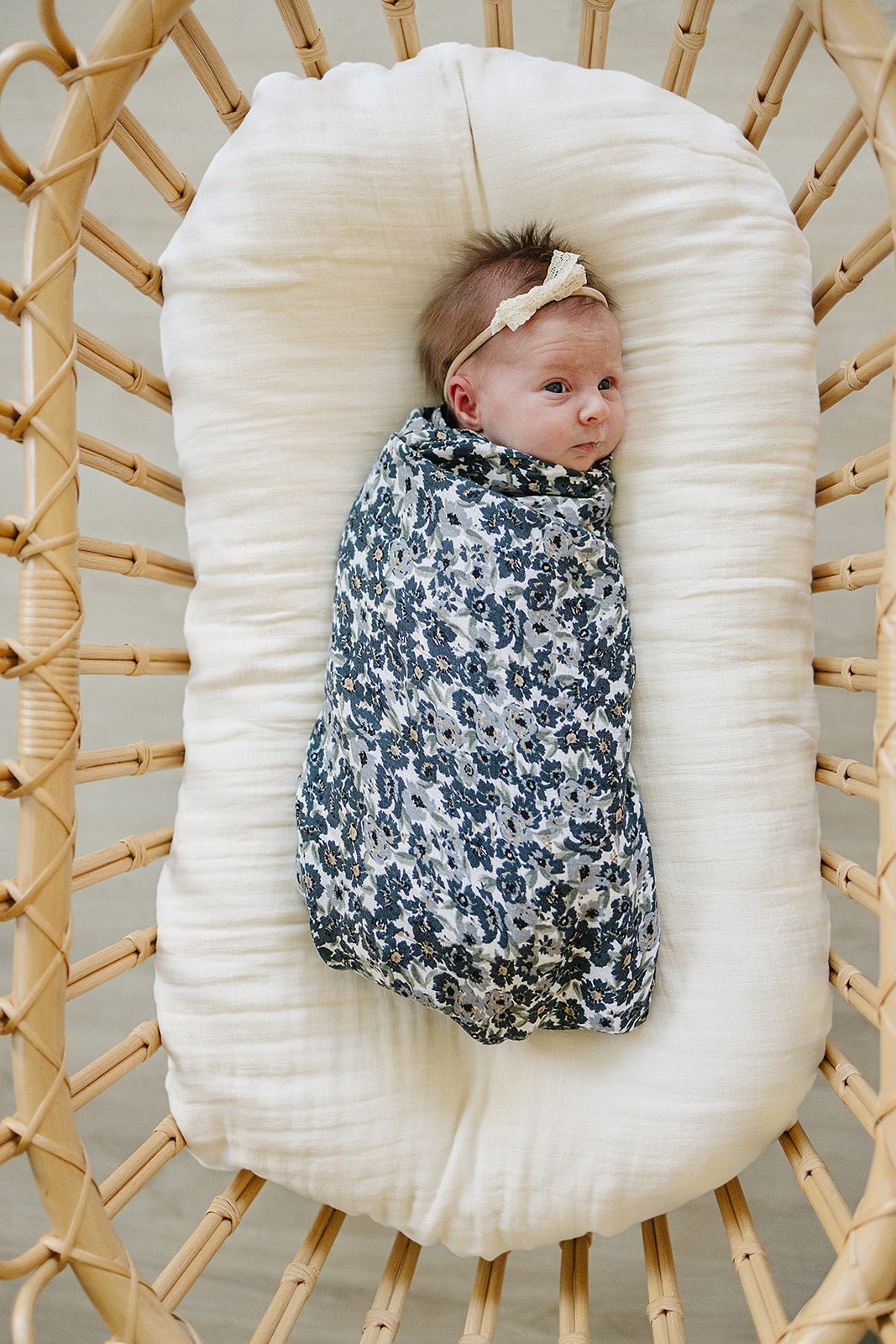 Mebie Baby Liberty Floral Muslin Swaddle Blanket - 