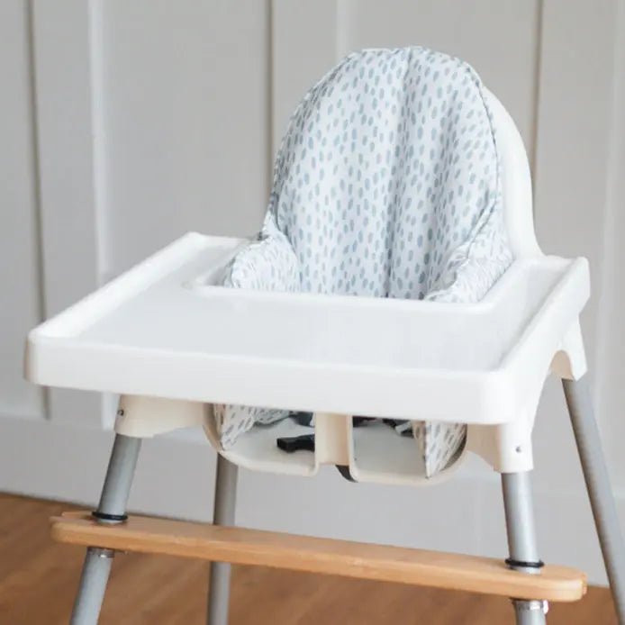 Little Joy Co. Light Blue Dots IKEA Antilop High Chair Cushion Cover - Everetts Place Boutique - 