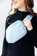 Mila & Rose ® Light Blue Fleece Belt Bag - 