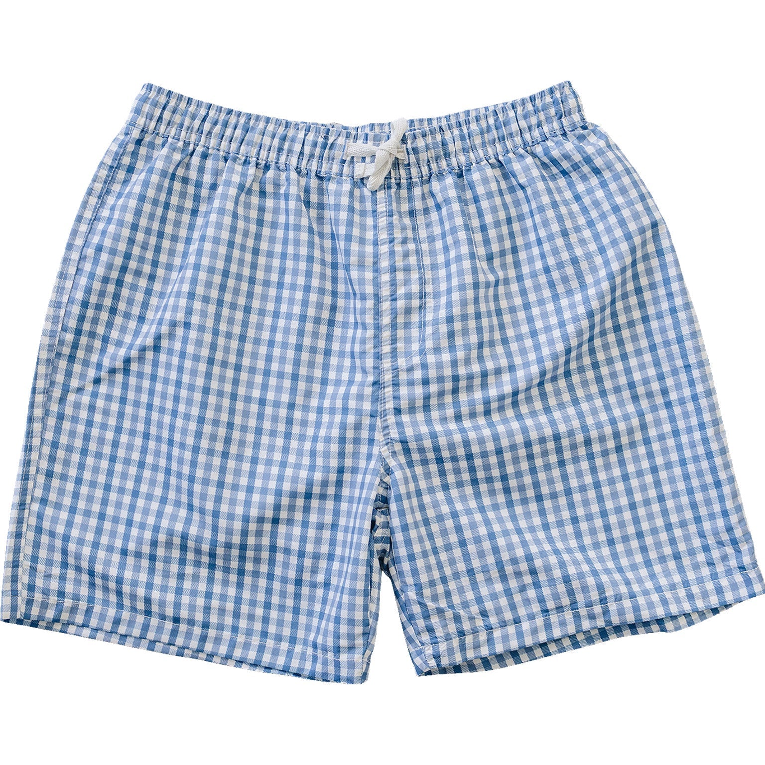 Mebie Baby Light Blue Gingham Mens Swim Shorts Lightweight Beachwear For Summer - 