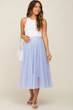 Light Blue Tulle Maternity Midi Skirt - Pink, Waist, Haute couture, Bridal Party Dress, Gown | Everetts Place