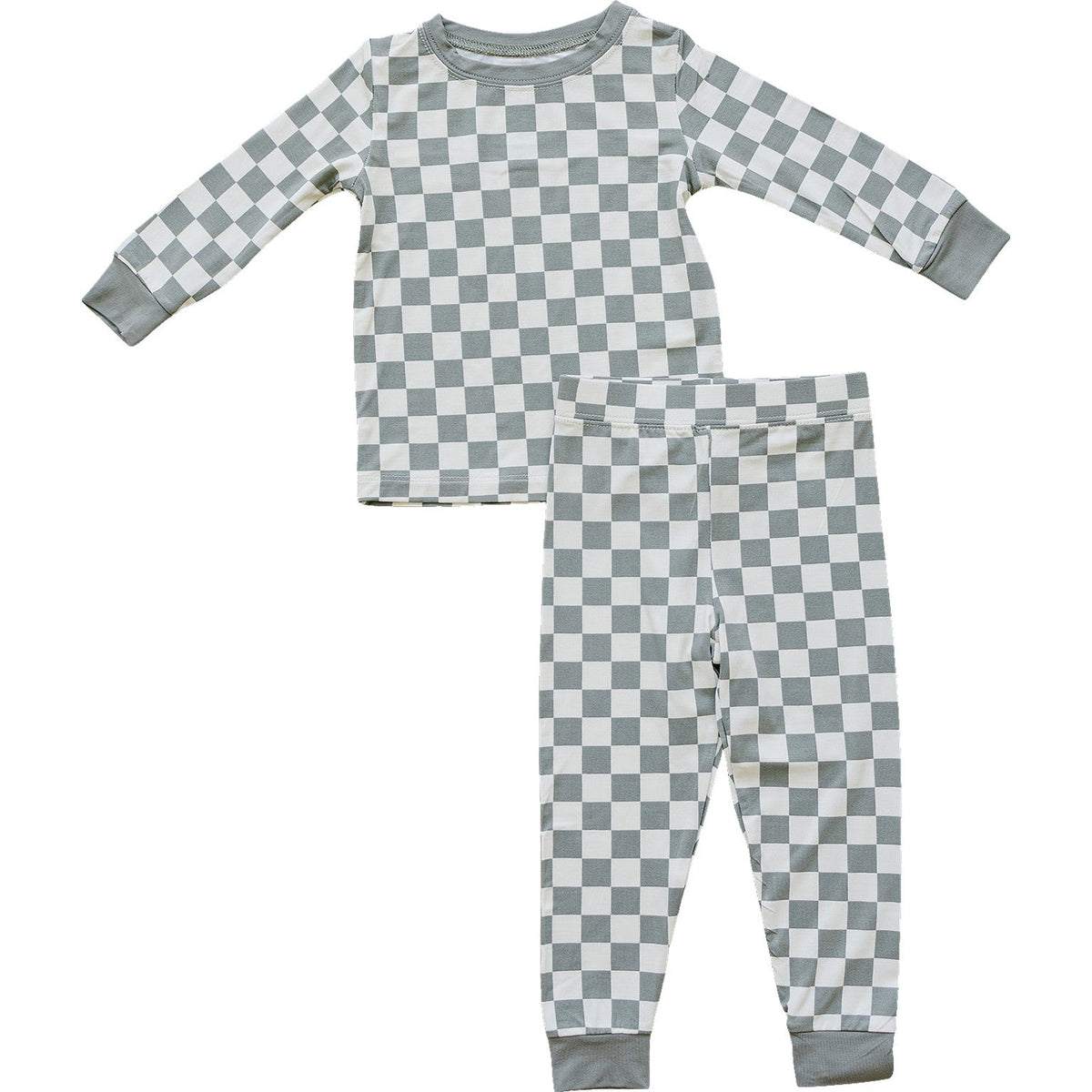 Mebie Baby Light Green Checkered Bamboo Cozy Set for Babies and Toddlers - 