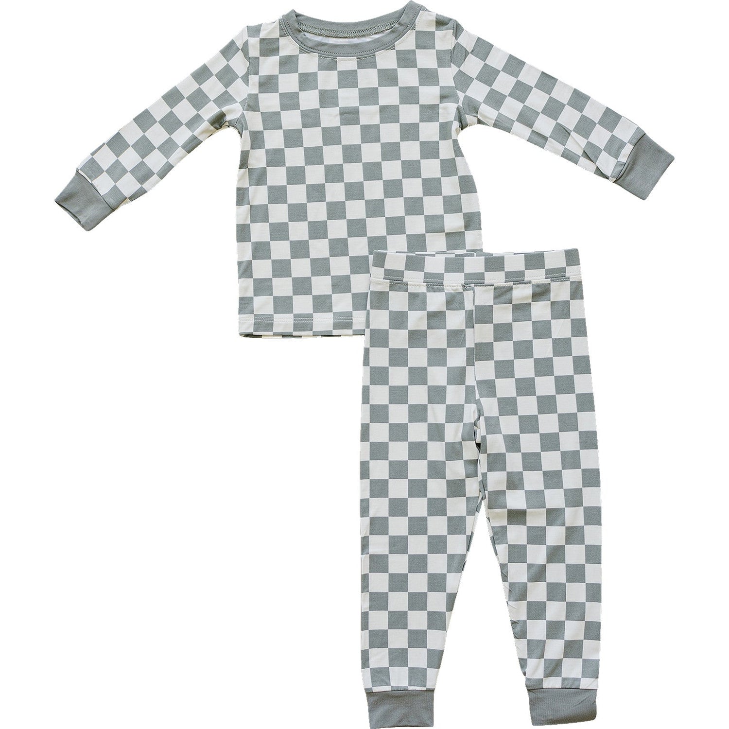 Mebie Baby Light Green Checkered Bamboo Cozy Set for Babies and Toddlers - 