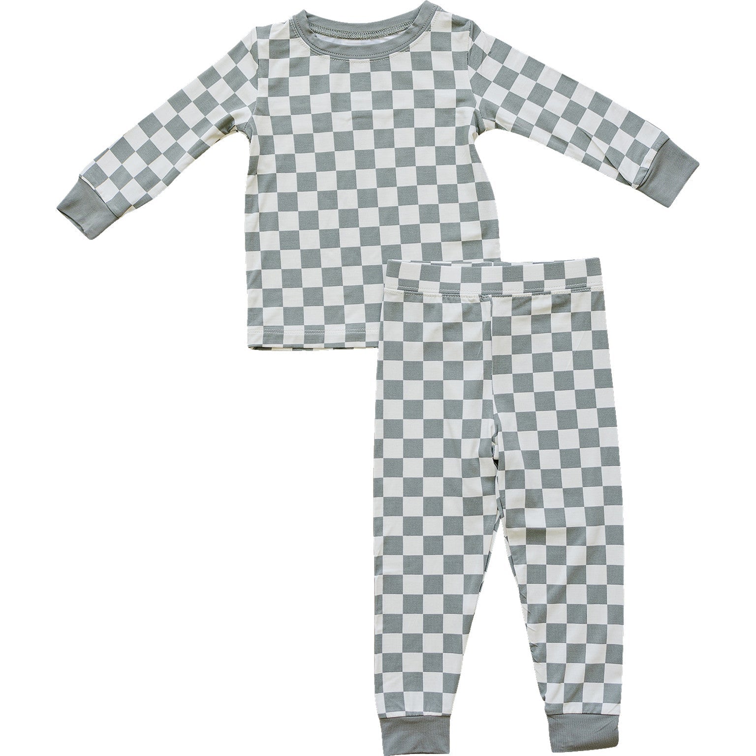 Mebie Baby Light Green Checkered Bamboo Cozy Set for Babies and Toddlers - 