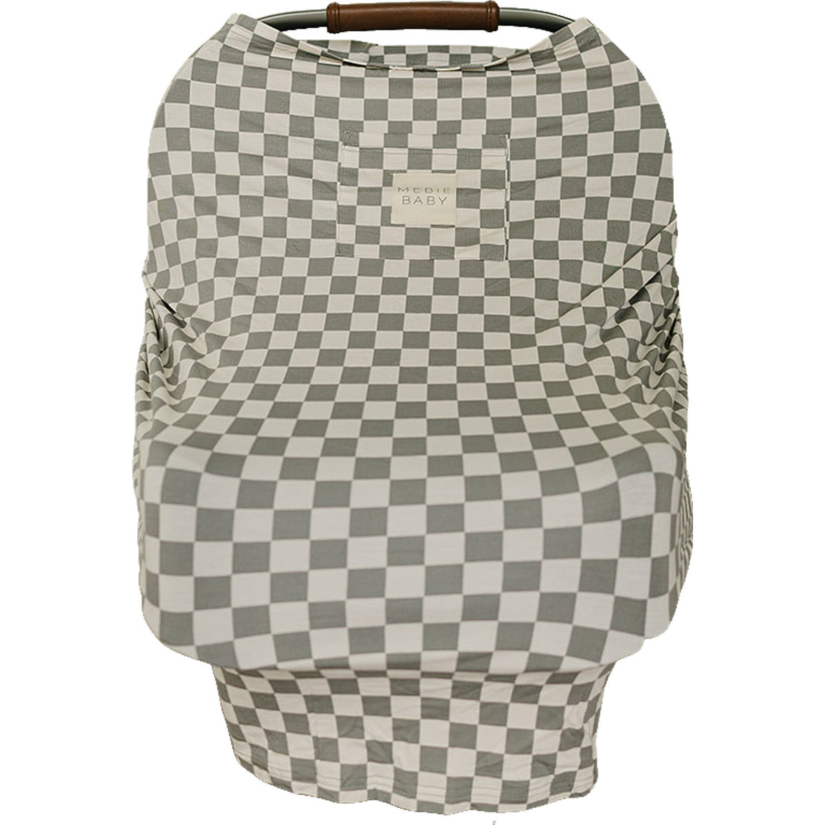 Mebie Baby Light Green Checkered Bamboo Multi - Use Cover - 