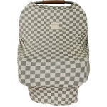 Mebie Baby Light Green Checkered Bamboo Multi - Use Cover - 