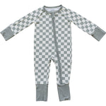 Light Green Checkered Bamboo Zipper - Plaid, Overall, Clothing | Everetts Place