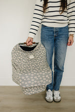 Mebie Baby Light Green Daisy Bamboo Multi - Use Cover - 