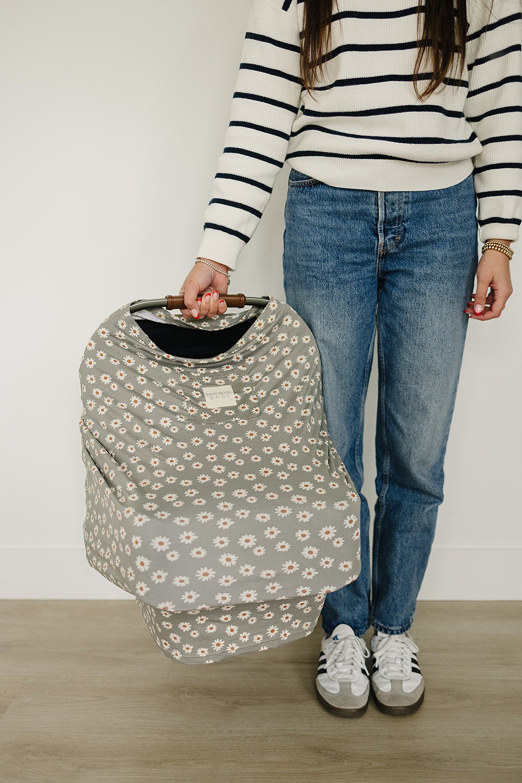 Mebie Baby Light Green Daisy Bamboo Multi - Use Cover - 