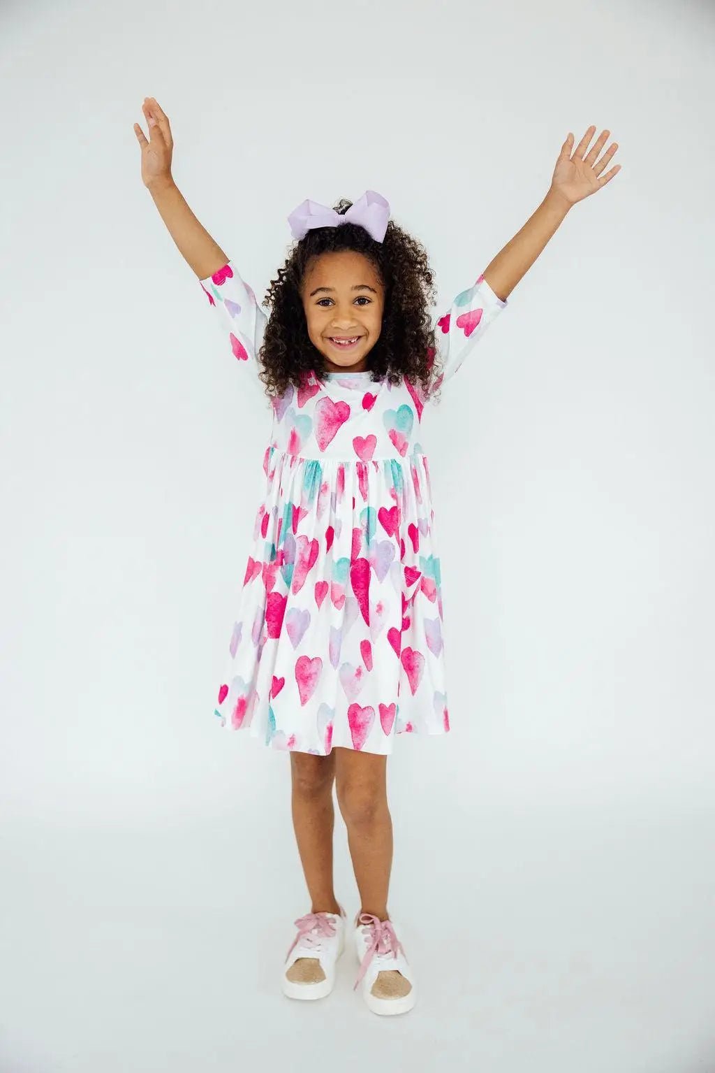 Mila & Rose ® Light Hearted 3/4 Sleeve Pocket Twirl Dress - 