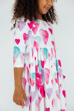 Mila & Rose ® Light Hearted 3/4 Sleeve Pocket Twirl Dress - 