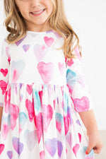 Mila & Rose ® Light Hearted 3/4 Sleeve Pocket Twirl Dress - 