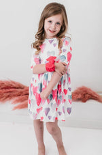 Mila & Rose ® Light Hearted 3/4 Sleeve Pocket Twirl Dress - 
