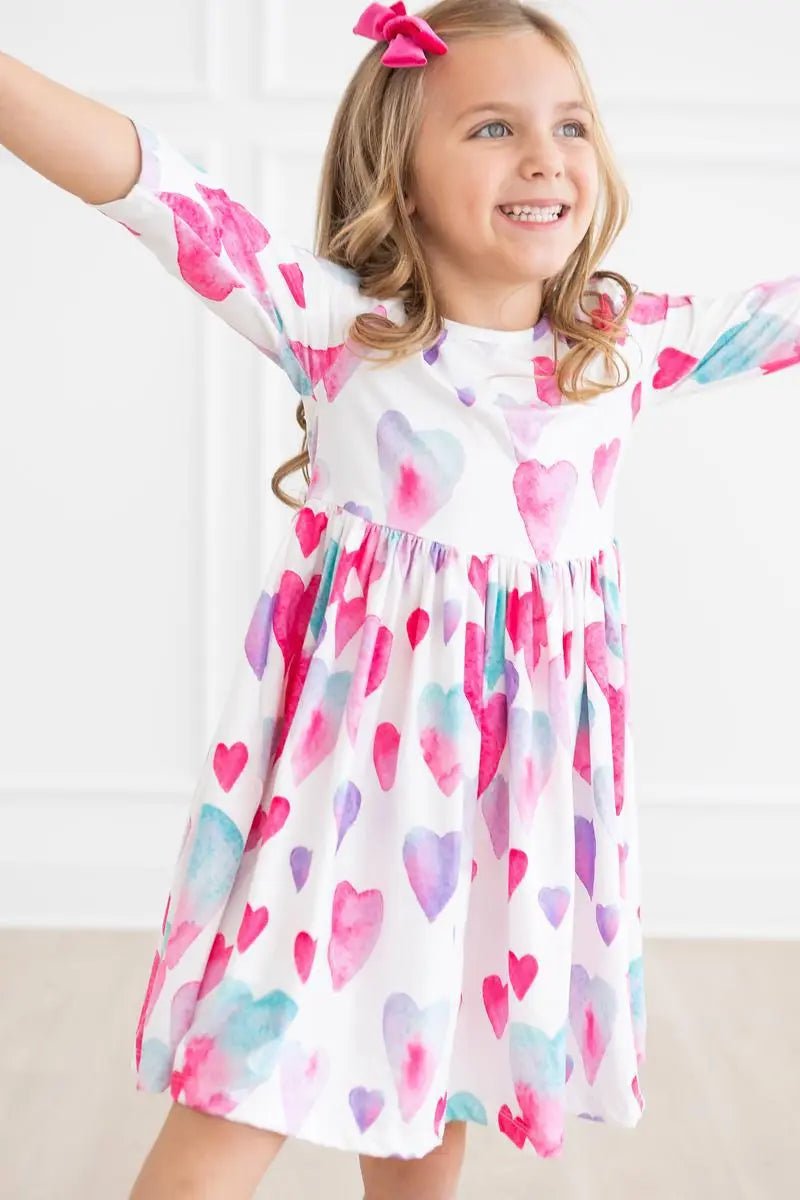 Mila & Rose ® Light Hearted 3/4 Sleeve Pocket Twirl Dress - 
