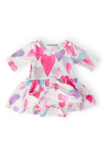 Mila & Rose ® Light Hearted 3/4 Sleeve Twirl Bodysuit - 