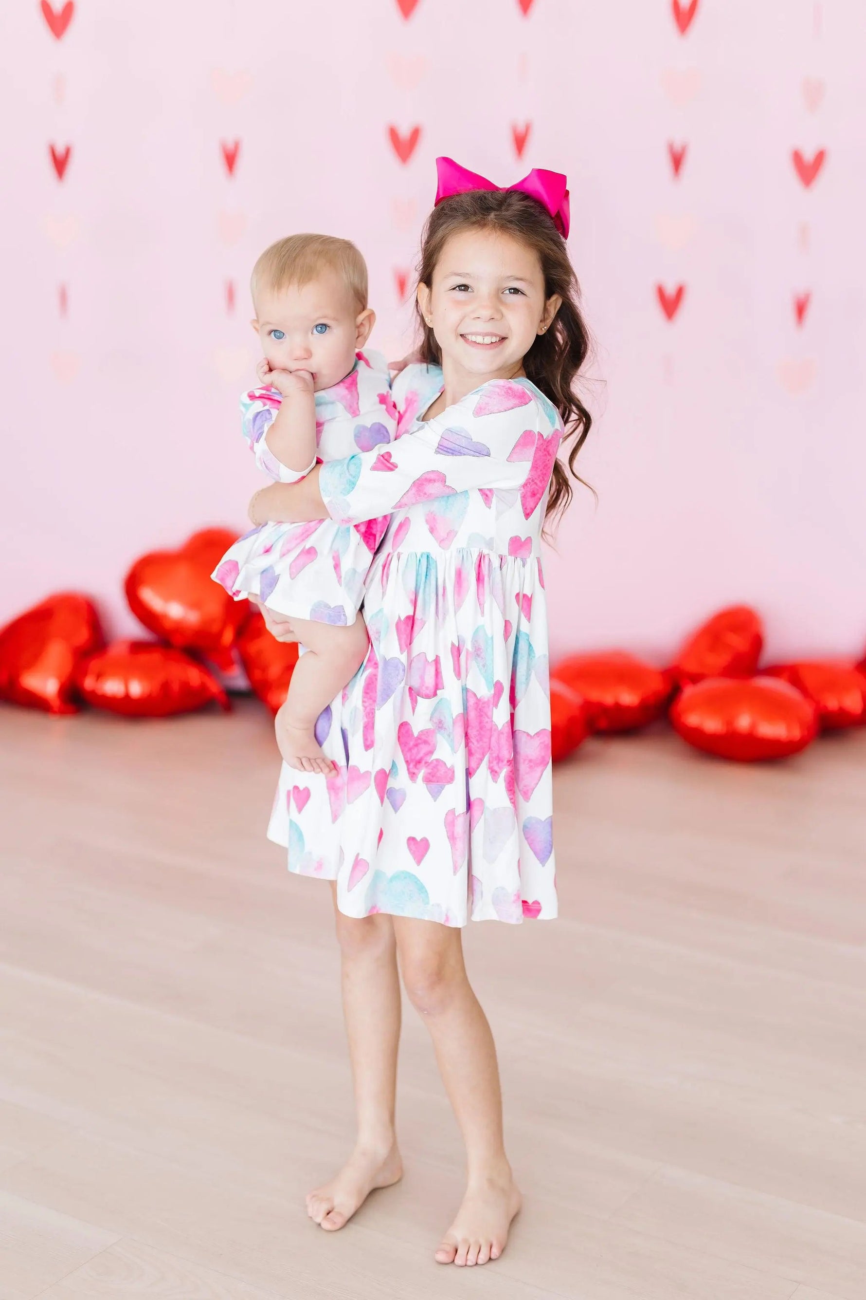 Mila & Rose ® Light Hearted 3/4 Sleeve Twirl Bodysuit - 