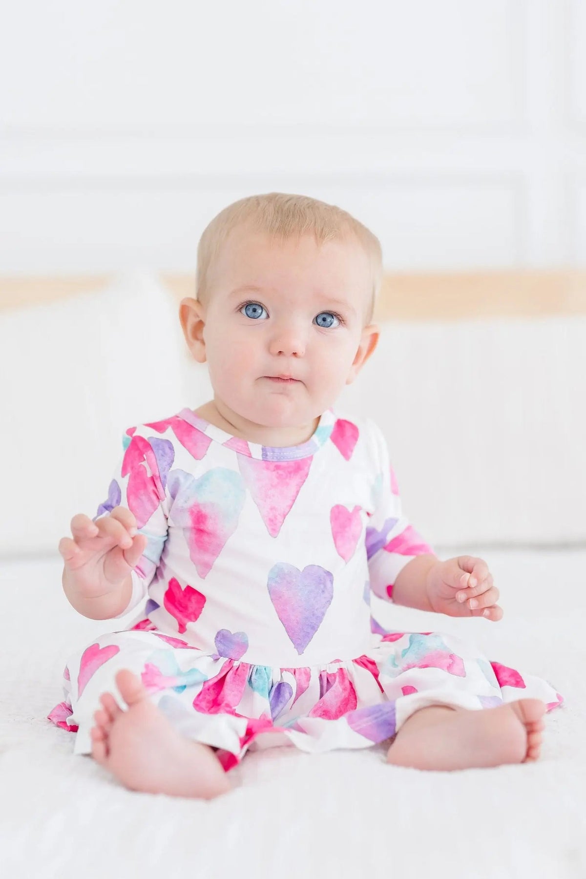 Mila & Rose ® Light Hearted 3/4 Sleeve Twirl Bodysuit - 