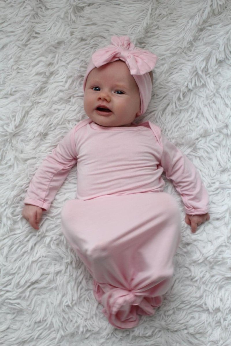 Three Little Tots Light Pink Knotted Headband - 