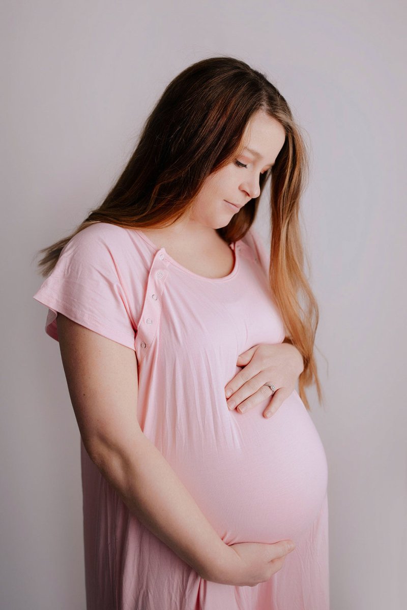 Three Little Tots Light Pink Labor and Delivery Nursing Hospital Gown - 