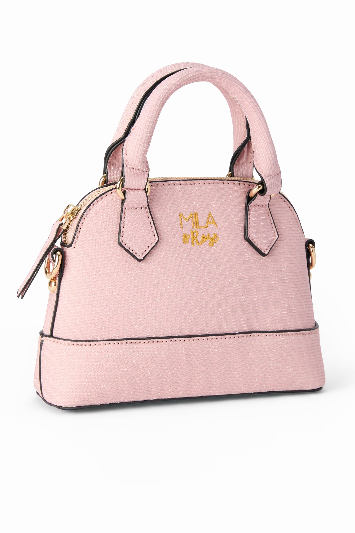 Mila & Rose ® Light Pink Shimmer Girls Crossbody Purse Ideal Gift For Kids - 