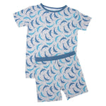 Sweet Bamboo Lightweight Silky Soft Summer Pajamas Set for Kids with Short Sleeves - 