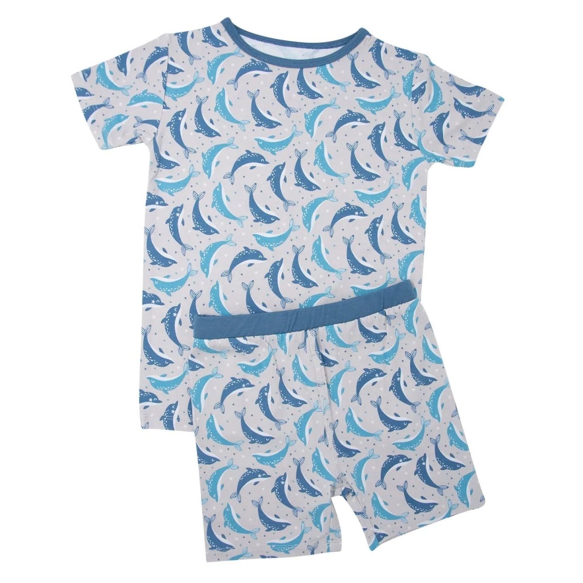 Sweet Bamboo Lightweight Silky Soft Summer Pajamas Set for Kids with Short Sleeves - 