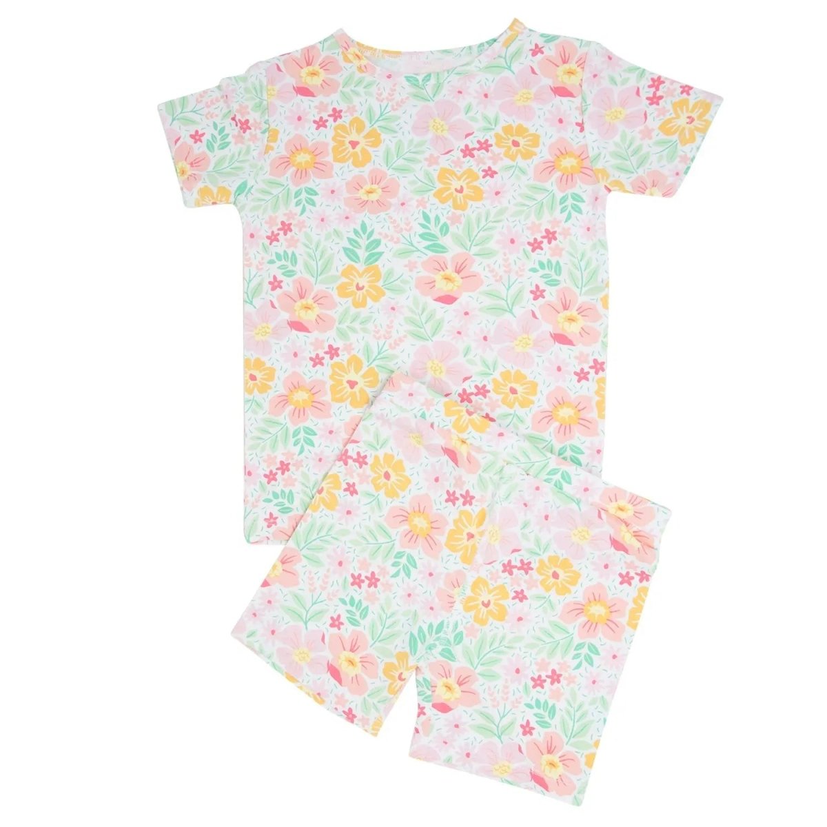 Sweet Bamboo Lightweight Summer Pajamas Set with Cute Design for Girls - 