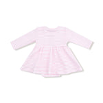 Angel Dear Lil Sis Applique Long Sleeve Striped Play Bodysuit Dress - Everetts Place Boutique - 