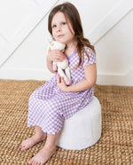 Bestaroo Lilac Checks Dress For Toddlers Soft Bamboo Fabric - 