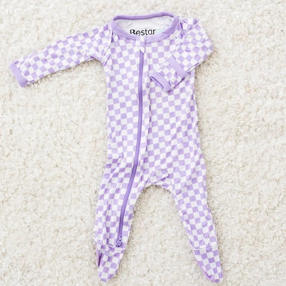 Bestaroo Lilac Checks Footie - 