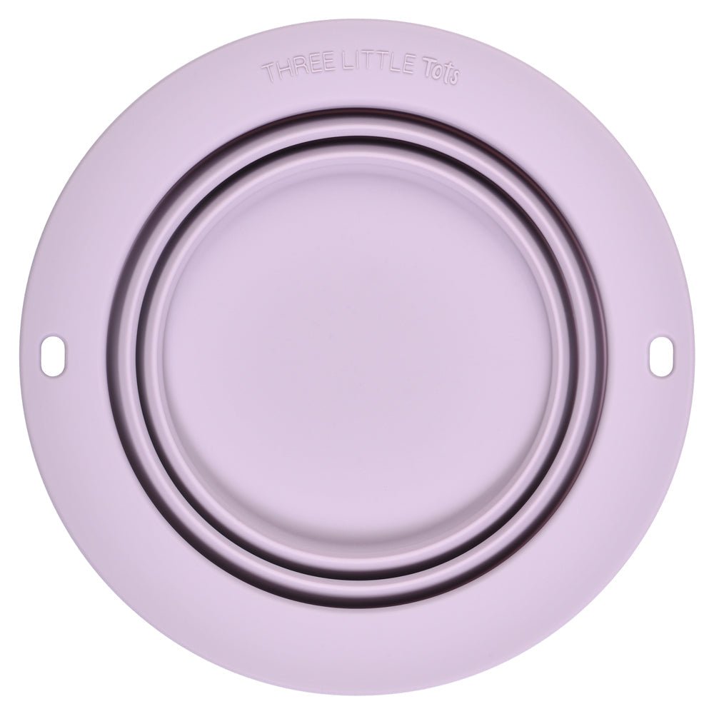 Three Little Tots Lilac Collapsible Bowl for Travel or Home - 