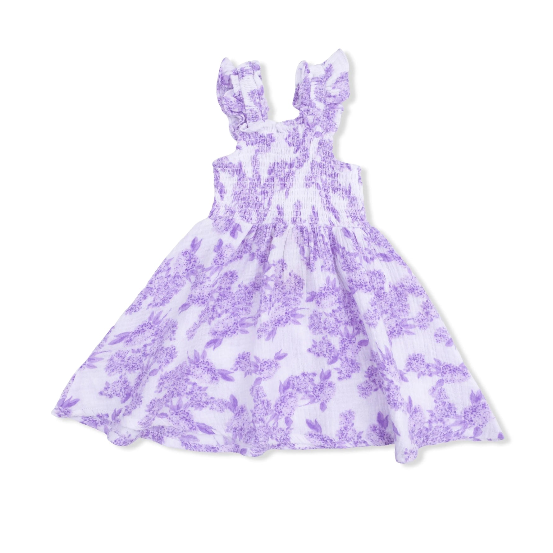Angel Dear Lilac Floral - Smocked Sundress with Bloomer - 
