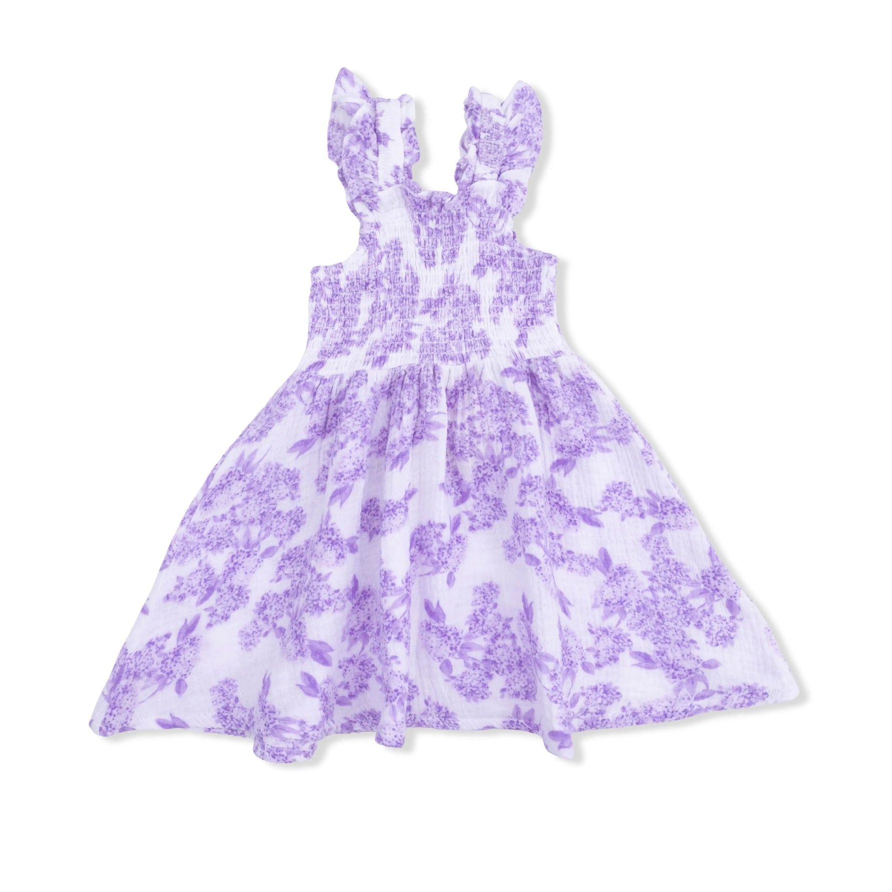 Angel Dear Lilac Floral - Smocked Sundress with Bloomer - 