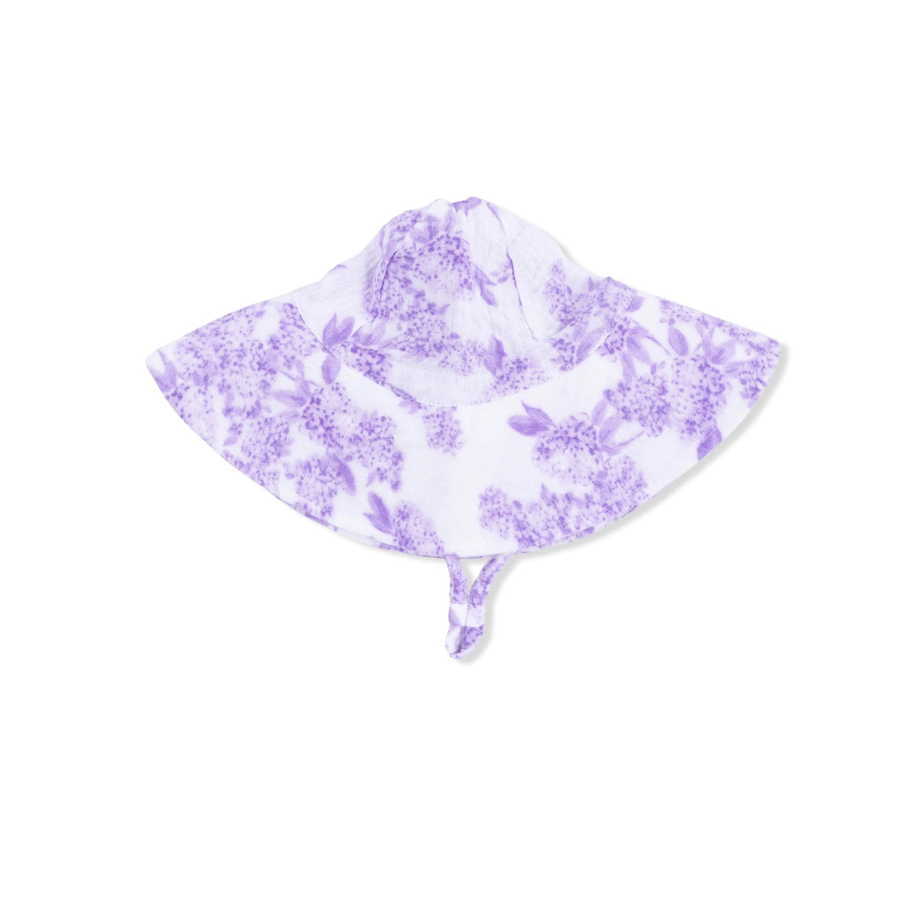 Angel Dear Lilac Floral - Wide Brim Sun Hat - 