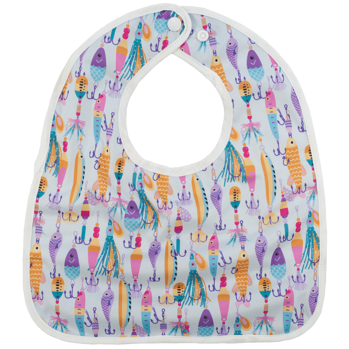 Texas Tushies Lilac Lures Baby Bib with Pocket and Water Resistance for Easy Cleanup - 