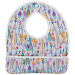 Texas Tushies Lilac Lures Baby Bib with Pocket and Water Resistance for Easy Cleanup - 