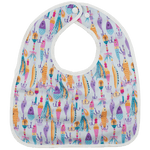 Texas Tushies Lilac Lures Baby Bib with Pocket and Water Resistance for Easy Cleanup - 
