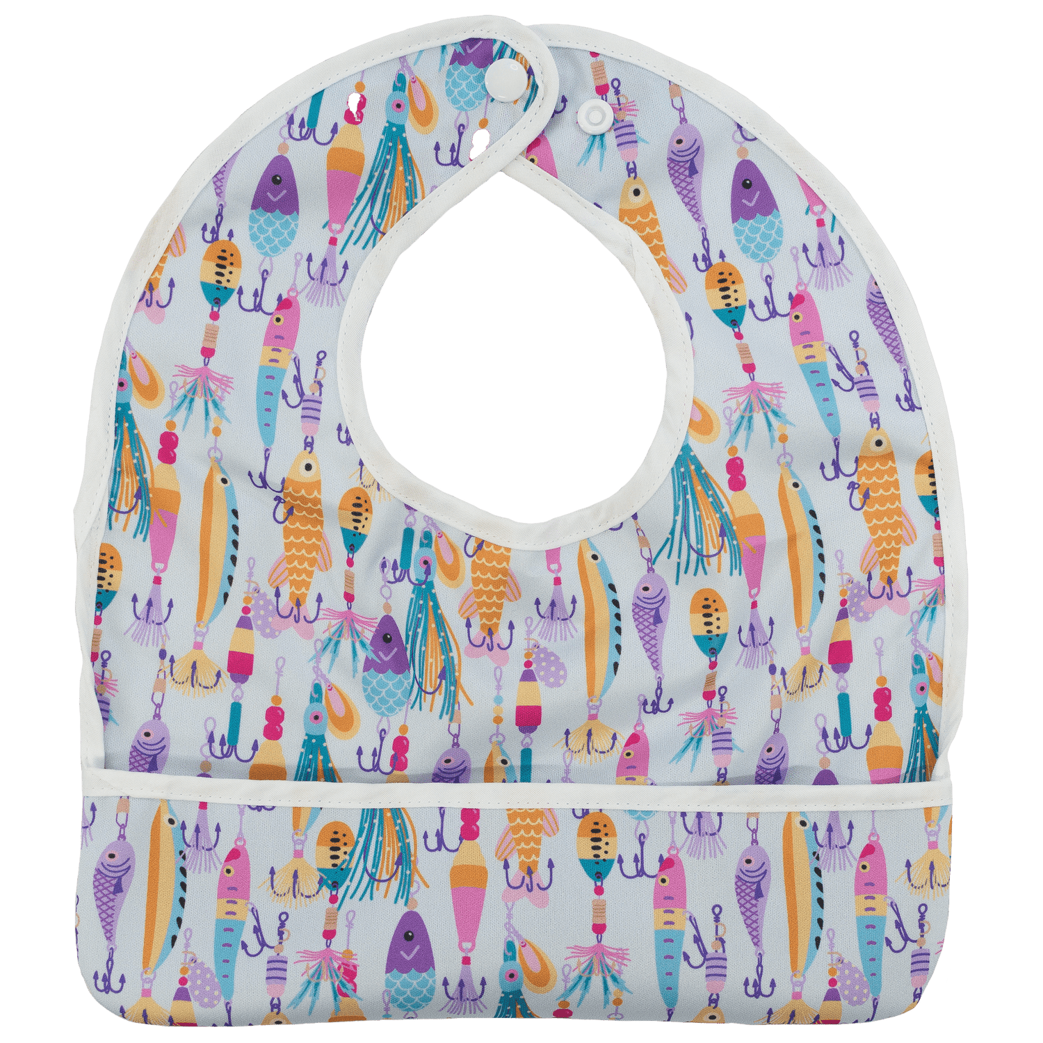 Texas Tushies Lilac Lures Baby Bib with Pocket and Water Resistance for Easy Cleanup - Baby & Toddler > Nursing & Feeding > Bibs Baby & Toddler Clothing