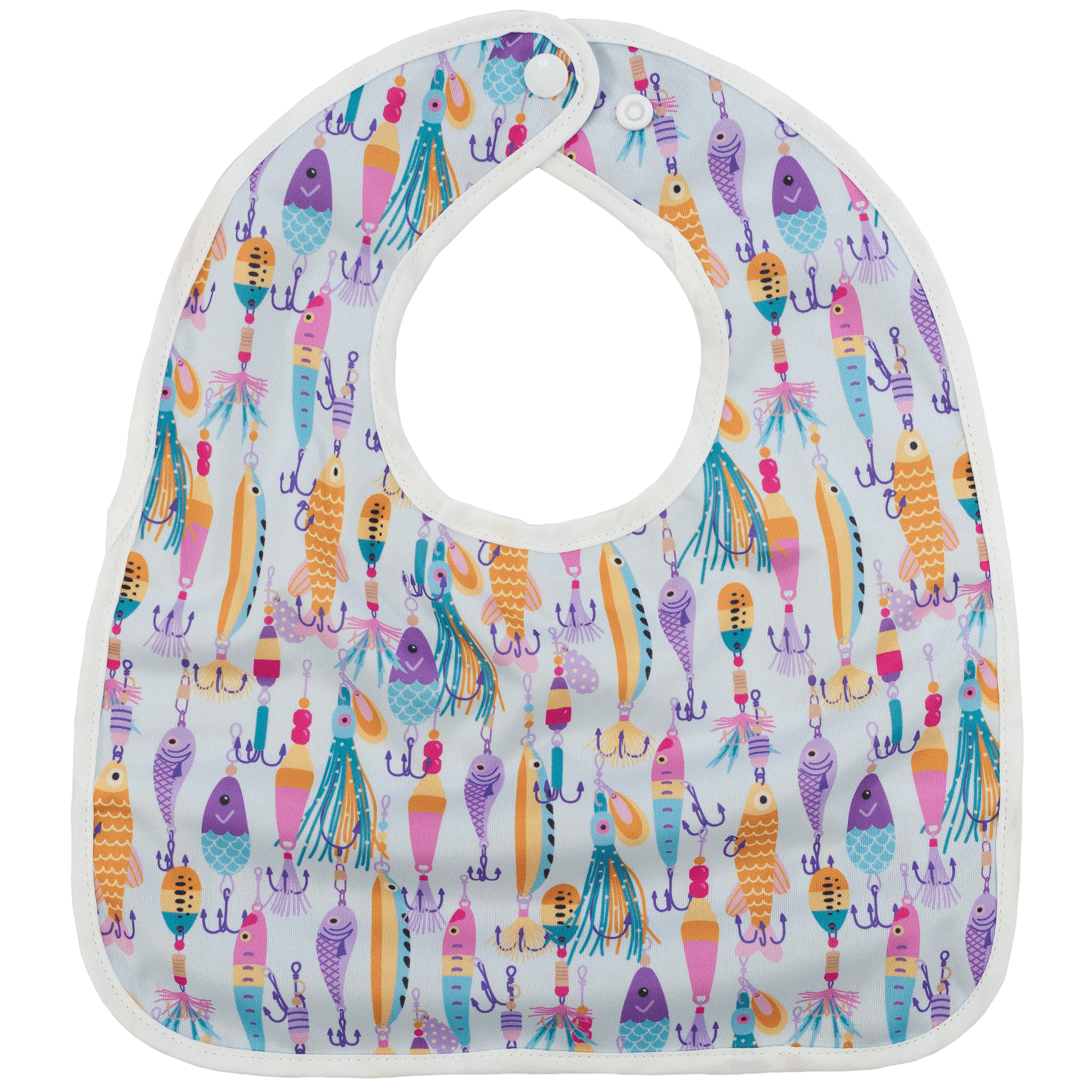 Lilac Lures The Flip Bib With Pocket Water Resistant Machine Washable Texas Tushies