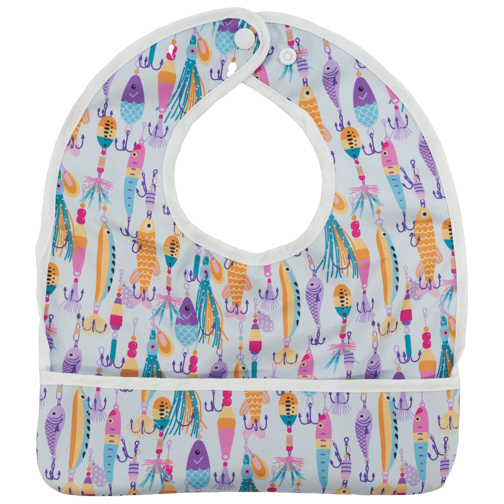 Lilac Lures The Flip Bib With Pocket Water Resistant Machine Washable Texas Tushies