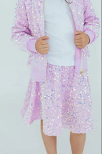 Mila & Rose ® Lilac Velvet Sequin Twirl Skort With Shorts Mila Rose - 