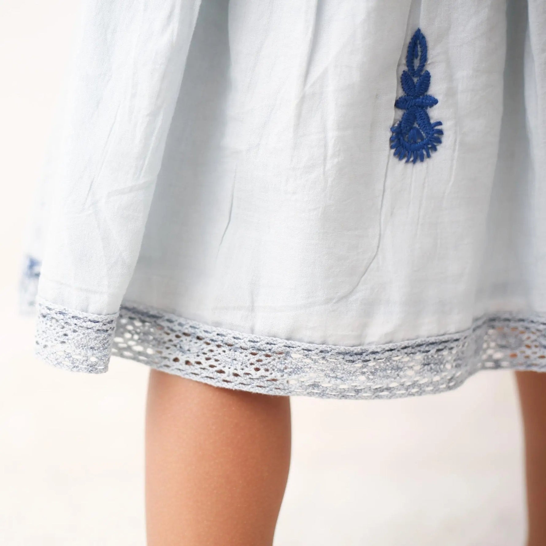 Bestaroo Lilliana Dress Girls Ethnic Glam Cream Sage Ombre Embroidery - 