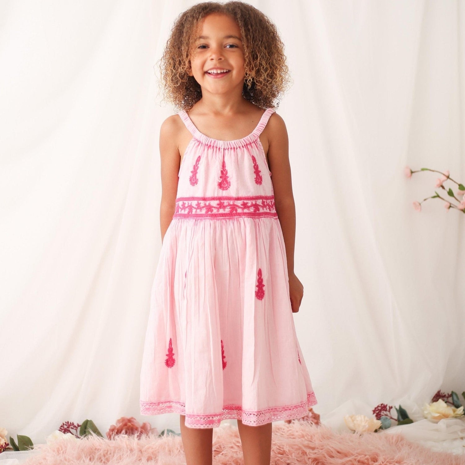 Cotton Lilliana Dress, Embroidered
