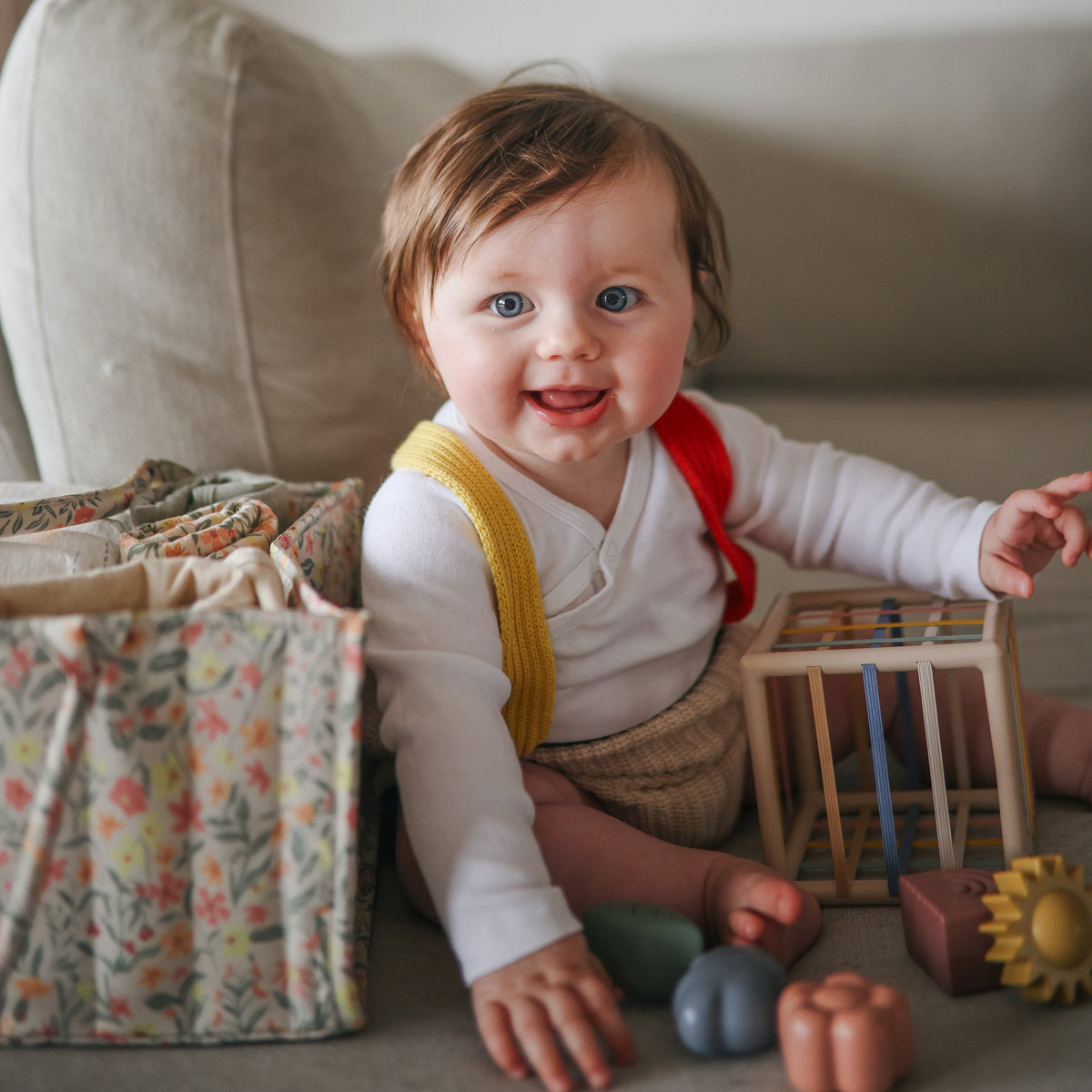 Versatile Quilted Diaper Caddy - Nursery Organizer by Mushie